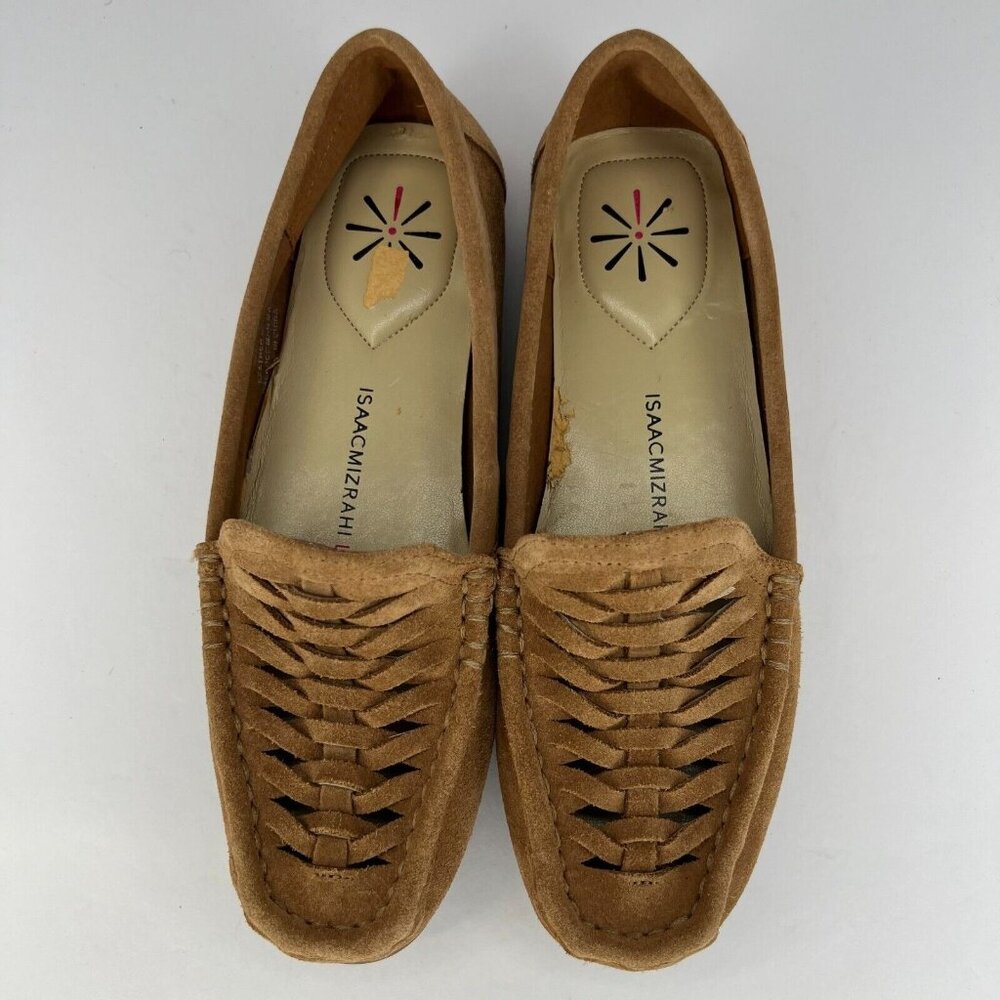Isaac Mizrahi Womens A272931 Manton Brown Suede Slip-On Moccasin Size 5M Loafers - Picture 4 of 10